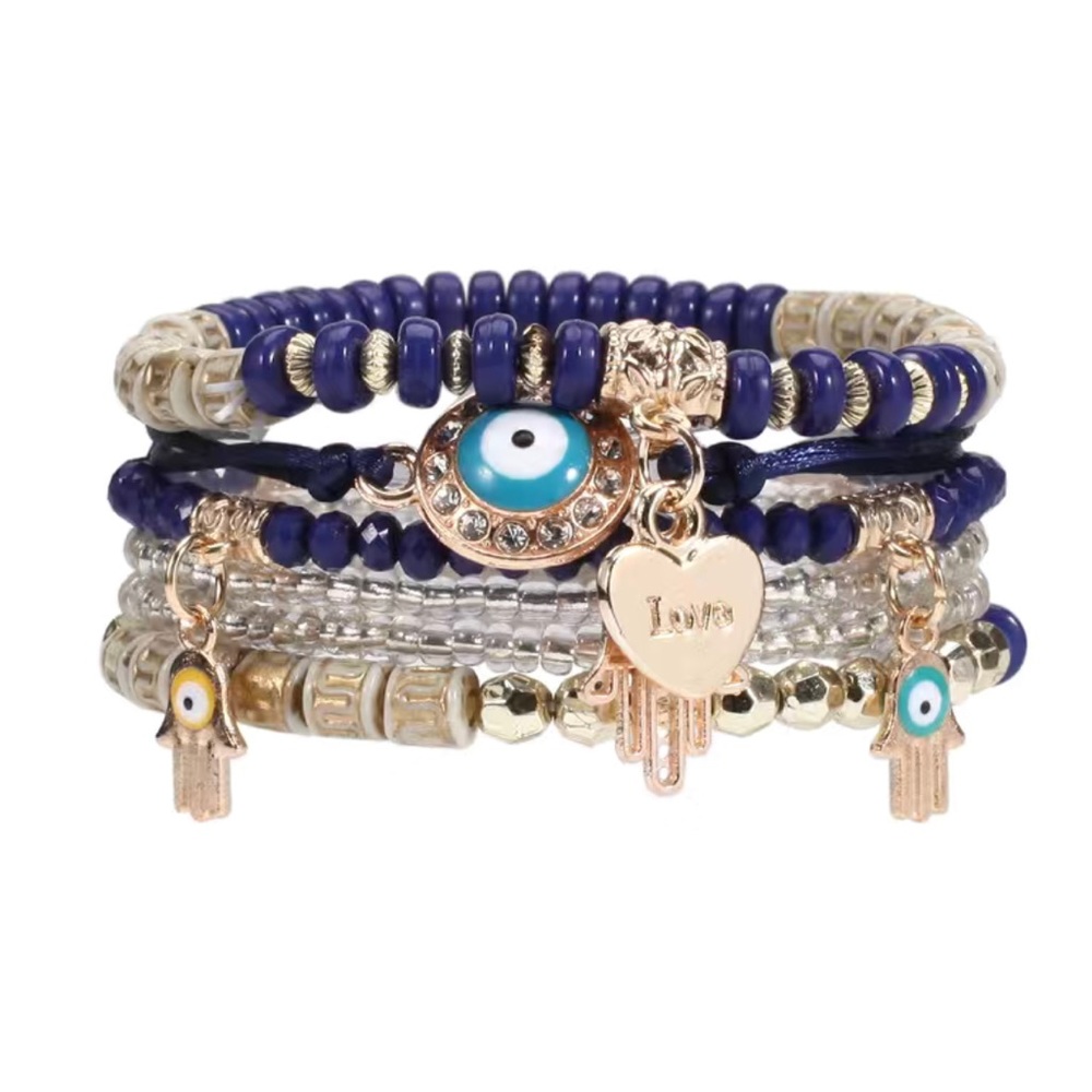 Bohemian Eye Hand Bracelet (Sapphire)